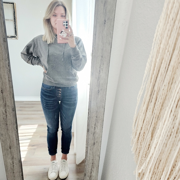 Judy Blue High Rise Dark Wash Button Fly Skinny Jeans Size 0(24) - Picture 11 of 17